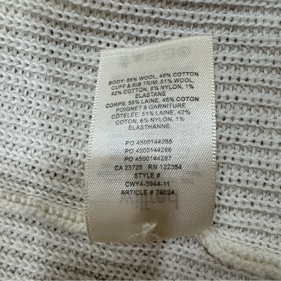Aritzia Wilfred Wool Cotton White Cardigan #79024 Size 2XS Runs Big 
Oversized - Picture 5 of 8